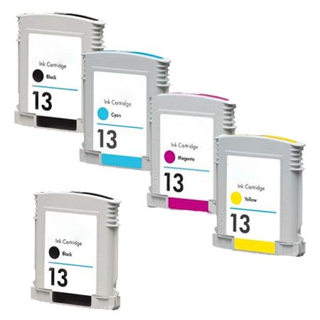 compatible multipack hp business inkjet 3000n printer ink cartridges 5 pack -c4814ae