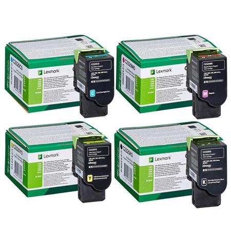 original multipack lexmark mc2640adwe printer toner cartridges 4 pack -c2320m0