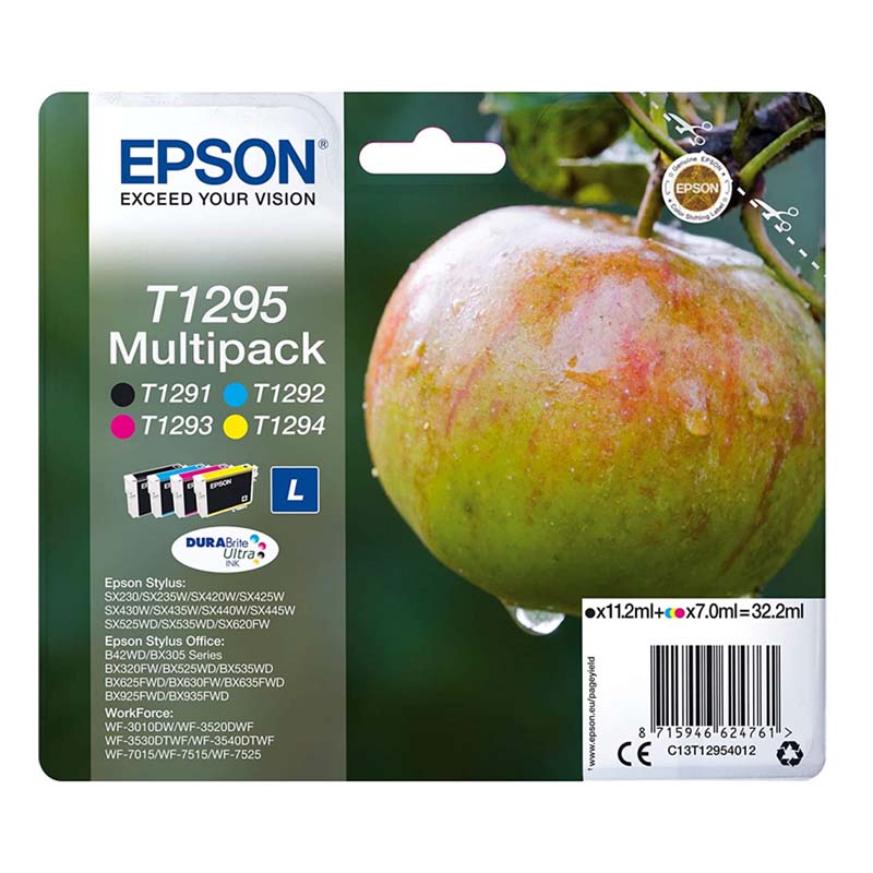 Genuine Original Epson T1295 - T1291 T1292 T1293 T1294 Combo Pack Ink Cartridges - Image 5