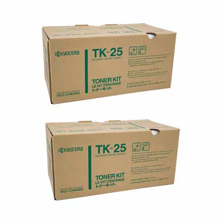 original multipack kyocera fs-1200 printer toner cartridges 2 pack -tk25