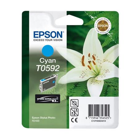 Genuine Epson Ink - T0592 CYAN / STYLUS PHOTO R2400 (INC VAT) - Image 3