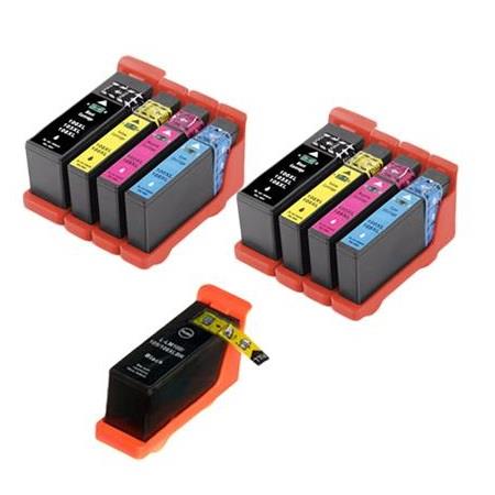 compatible multipack lexmark 108xl 2 full sets  1 extra black ink cartridge 9 pack