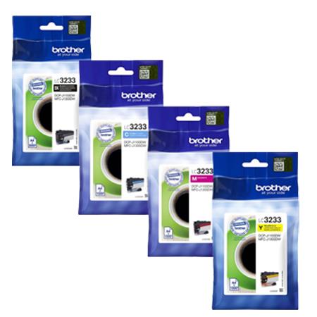 original multipack brother mfc-j1300dw printer ink cartridges 4 pack -lc3233bk