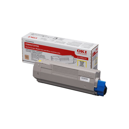 oki 43865721 original standard capacity yellow toner cartridge