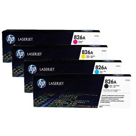 original multipack hp colour laserjet enterprise m855dn printer toner cartridges 4 pack -cf310a