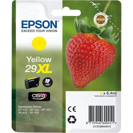 Epson Yellow 29XL (T29944010) Original Claria Home High Capacity Ink Cartridge (Strawberry)