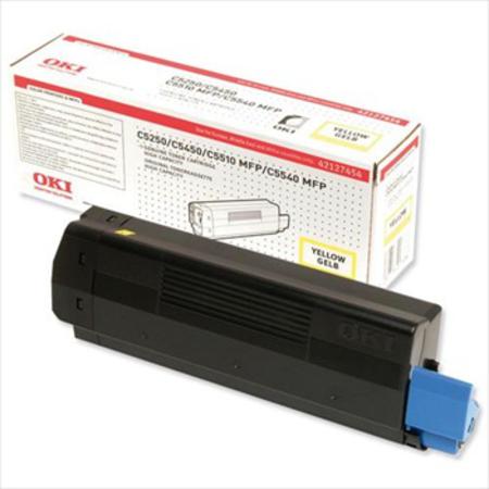 oki 42127454 original yellow high capacity toner cartridge