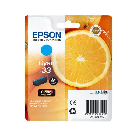 Epson Cyan 33 Ink Cartridge Original T33424010 - Image 2