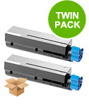 Printerinks Multicolor Compatible Oki B4600 Printer Toner Cartridges (2 Pack) -43502002 Multipack