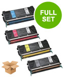 Printerinks Multicolor Compatible Lexmark C734a1kg/Yg Full Set Toner Cartridges (4 Pack) Multipack
