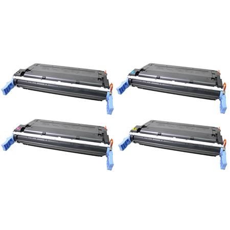 compatible multipack hp colour laserjet 4650 printer toner cartridges 4 pack -c9720a