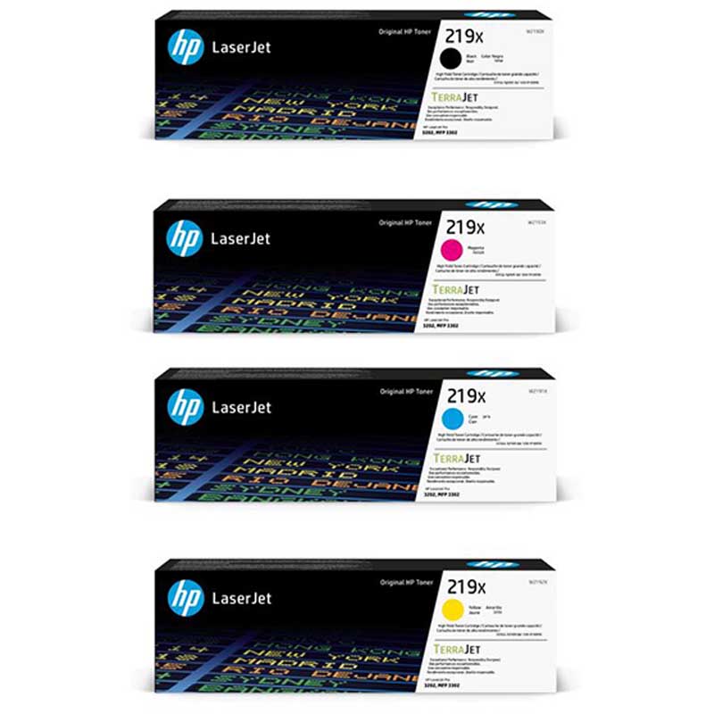Hp Multicolor Laserjet Pro Mfp 3302Sdw Printer Toner Cartridges (4 Pack) -W2190x Multipack Original