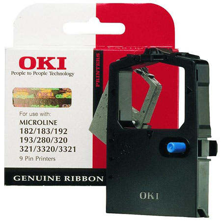 Oki Black 09002303 Original Fabric Ribbon Cartridge