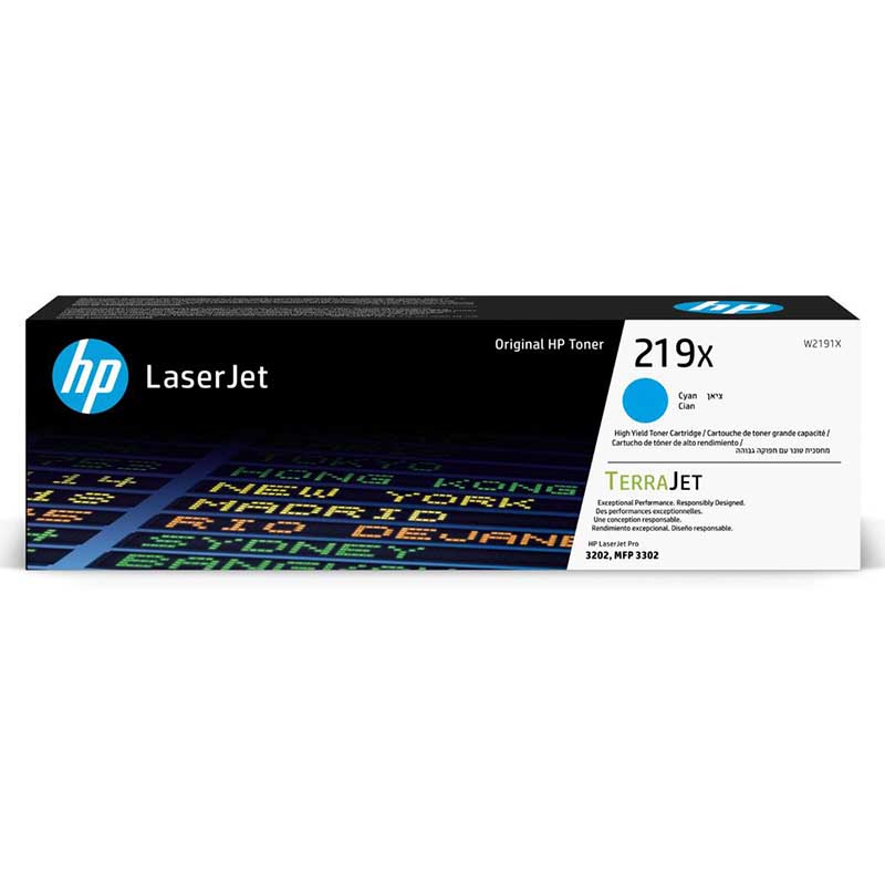 Hp Cyan 219X (W2191x) Toner Cartridge Original