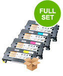 Printerinks Multicolor Compatible Lexmark C500h2kg/Yg Full Set Toner Cartridges (4 Pack) Multipack