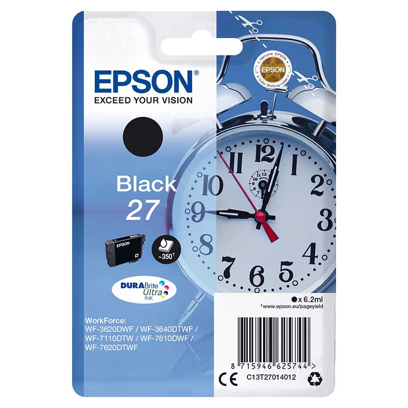 Genuine Epson 27 Original Ink Cartridges WorkForce WF-3620DWF/7620DTWF Black New - Image 6