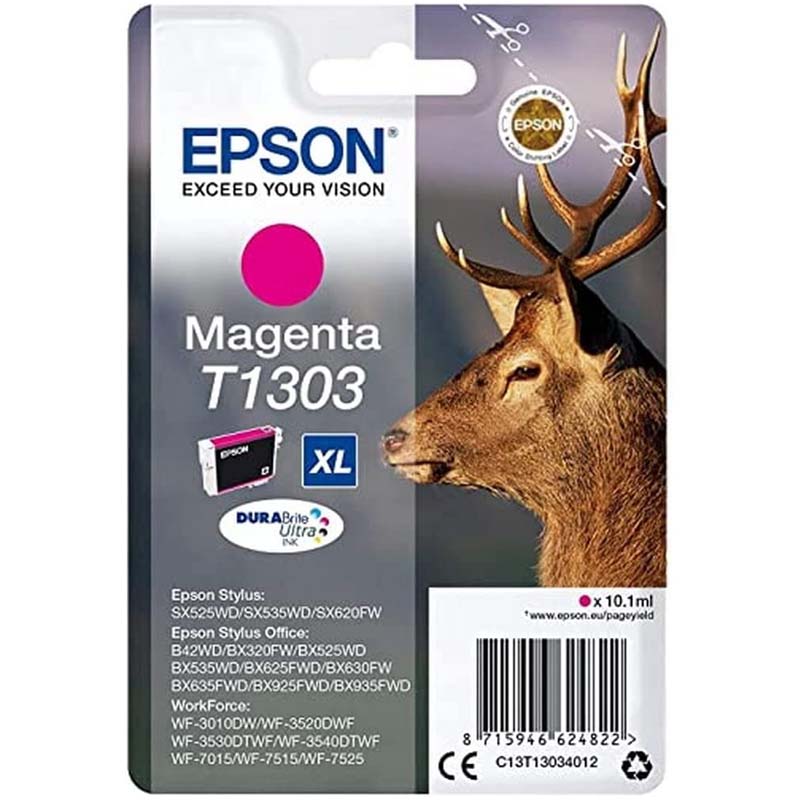 Epson Magenta T1303 (T130340) Extra High Capacity Original Ink Cartridge (Stag)