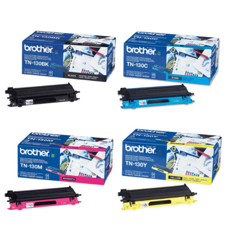 Brother Multicolor Dcp-9042Cn Printer Toner Cartridges (4 Pack) -Tn130bk Multipack Original
