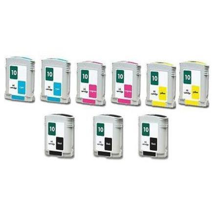 Printerinks Multicolor Compatible Hp Designjet Colourpro Ga/Cad Printer Ink Cartridges (9 Pack) -C4844a Multipack