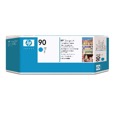 hp 90 original cyan printhead and printhead cleaner c5055a