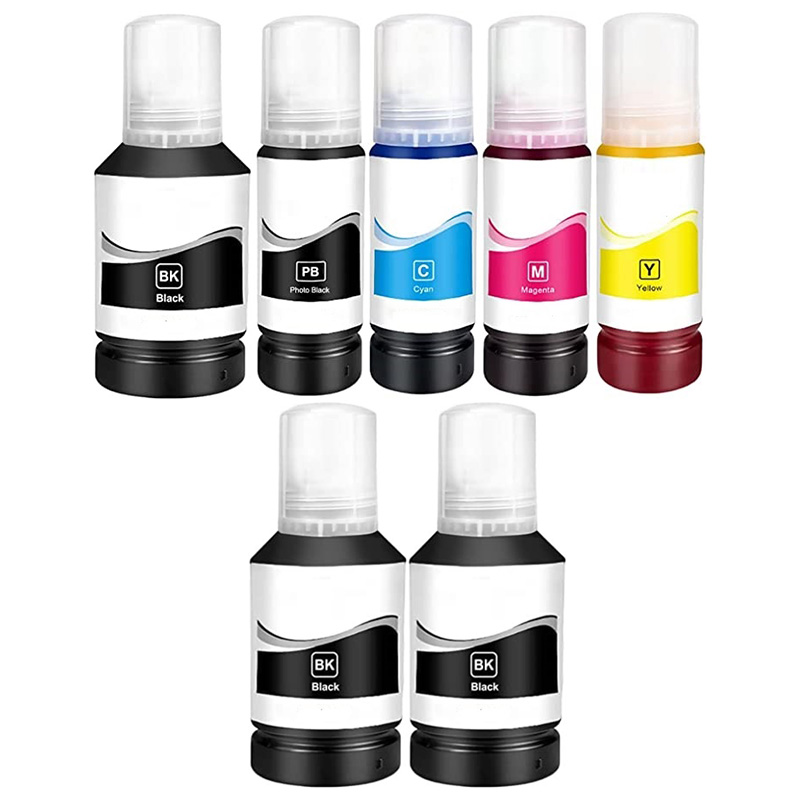 Printerinks Multicolor Compatible Epson 106Pbk/C/M/Y Full Sets +2 Extra Epson 105Bk Ink Bottles Multipack