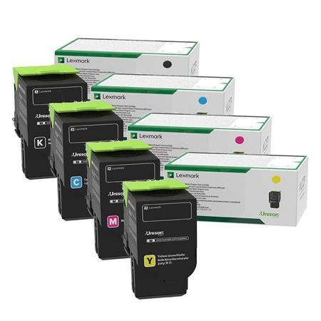 Lexmark Multicolor Cx421adn Printer Toner Cartridges (4 Pack) -78C2xk0 Multipack Original