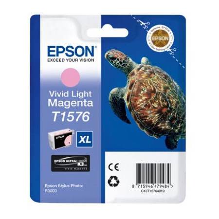 Epson Lightmagenta T1576 (T157640) Vivid Light Magenta Original Ink Cartridge (Turtle)