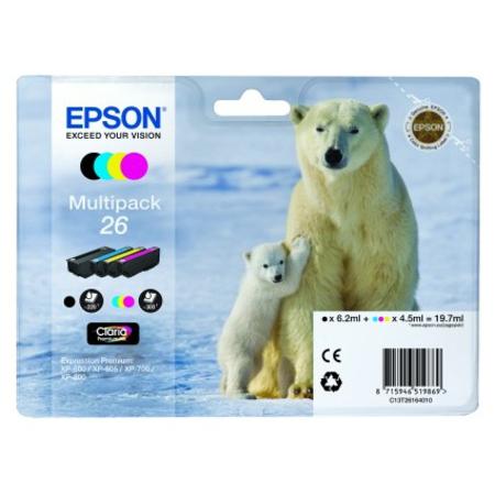 Epson 26 Inkjet Cartridge Polar Bear BlackCyanMagentaYellow 19.7ml Ref - Image 17