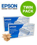Epson Multicolor Epl-6200Dt Printer Toner Cartridges (2 Pack) -C13s050166 Multipack Original