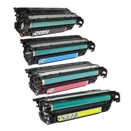 compatible multipack hp colour laserjet cp4025 printer toner cartridges 4 pack -ce260a
