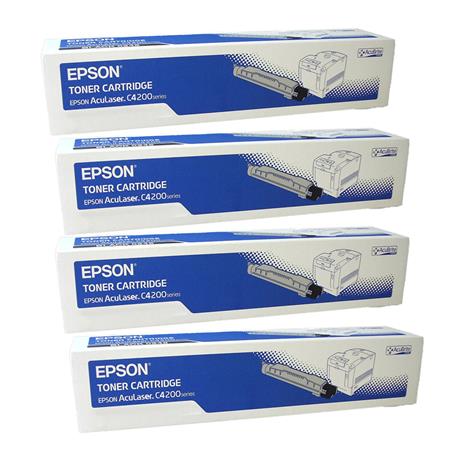 Epson Multicolor S050245/42 Full Set Original Toners (4 Pack)