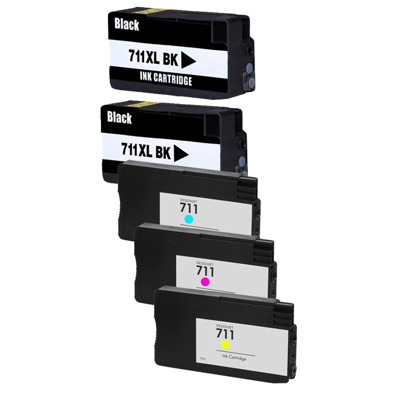 Printerinks Multicolor Compatible Hp Designjet T525 Printer Ink Cartridges (5 Pack) -Cz133a Multipack