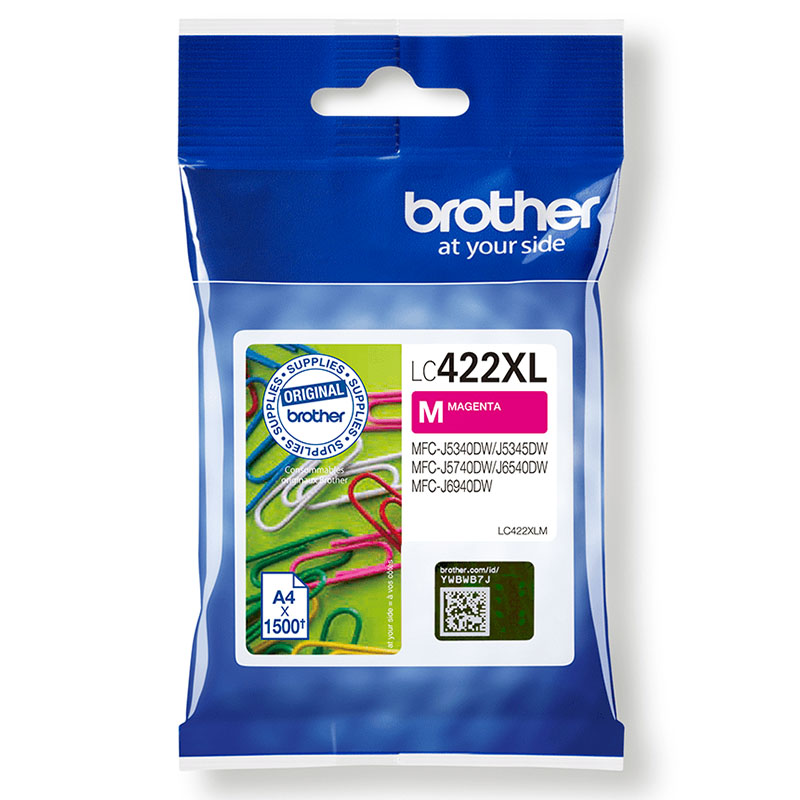 brother lc422xlm magenta original high capacity ink cartridge