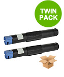 compatible twin pack oki 43640302 black toner cartridges 2 pack