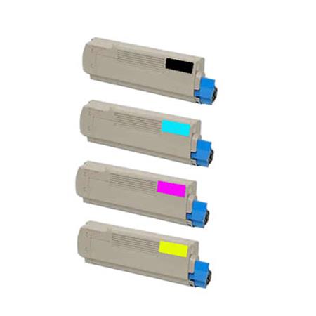 Printerinks Multicolor Compatible Oki Es2632 Printer Toner Cartridges (4 Pack) -43865732 Multipack