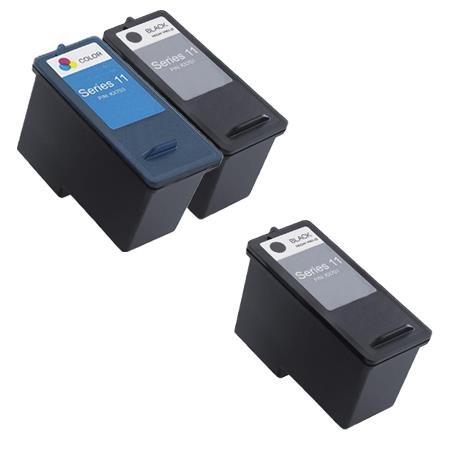 compatible multipack dell series 11 1 full set  1 extra black ink cartridges 3 pack
