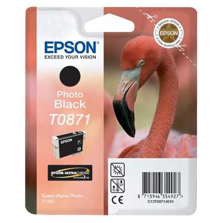 Epson Photoblack T0871 (T087140) Photo Black Original Ink Cartridge (Flamingo)