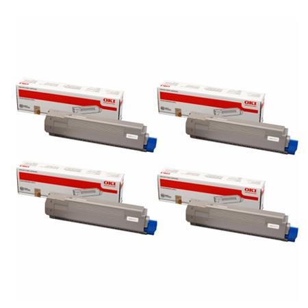 Oki Multicolor C931 Printer Toner Cartridges (4 Pack) -45536416 Multipack Original