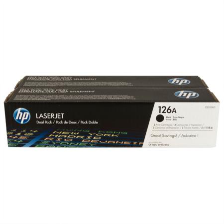 hp 126a black original toner cartridges - dual pack ce310ad