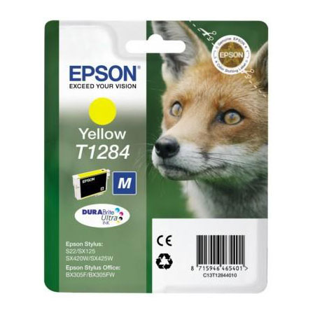 Epson Yellow T1284 (T128440) Standard Capacity Original Ink Cartridge (Fox)