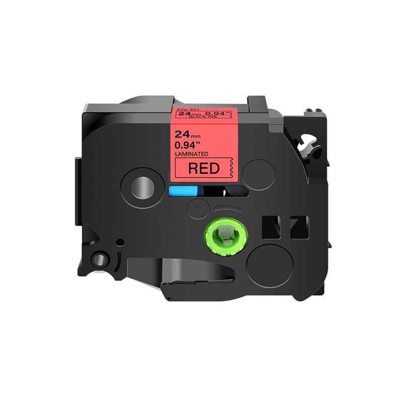 Printerinks Black/Red Compatible Brother Tze-451 P-Touch Label Tape (24Mm X 8M) On