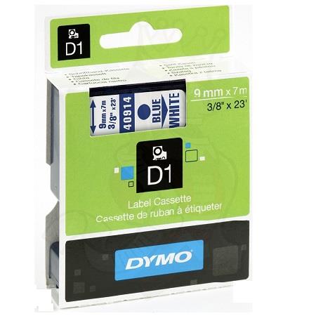 dymo 40914 s0720690 original label tape 9mm x 7m black on white