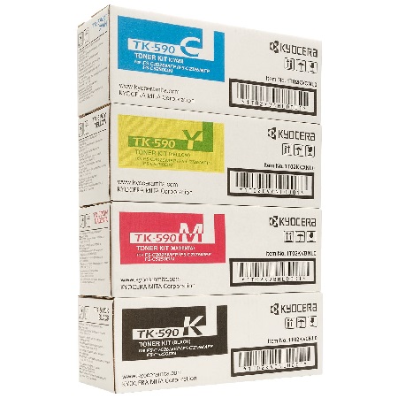 Kyocera Multicolor Fs-C5250dn Printer Toner Cartridges (4 Pack) -Tk590kad Multipack Original