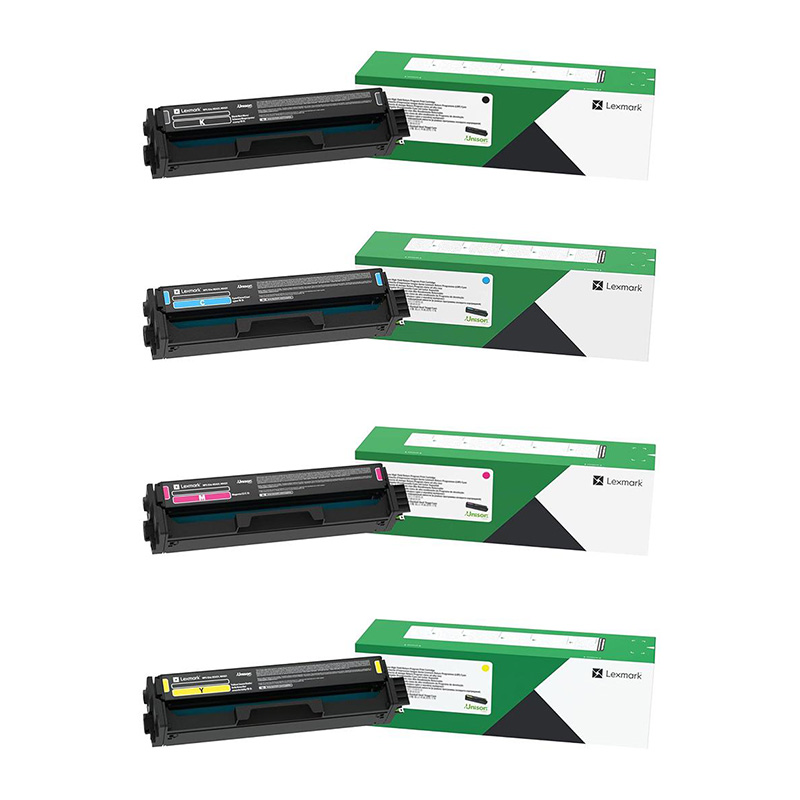 original multipack lexmark mc3224dwe printer toner cartridges 4 pack -c3220c0