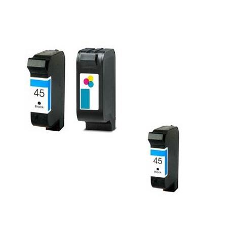 Compatible Multipack HP Colour Copier 110 Printer Ink Cartridges (3 Pack) -51645A