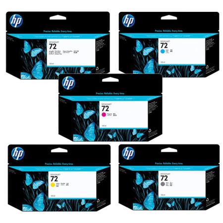 original multipack hp designjet t1120 printer ink cartridges 5 pack -c9371a