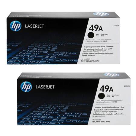 Hp Multicolor Laserjet 3390 Printer Toner Cartridges (2 Pack) -Q5949a Multipack Original