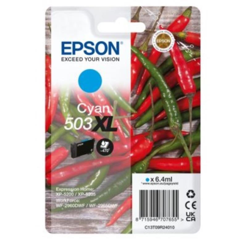 Epson Cyan 503XL (T09r24010) Original High Capacity Ink Cartridge (Chillies)