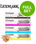 Lexmark X720 Printer Toner Cartridges (4 Pack) -15W0903 Multipack Original