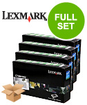 original multipack lexmark x738dte printer toner cartridges 4 pack -c736h1kg